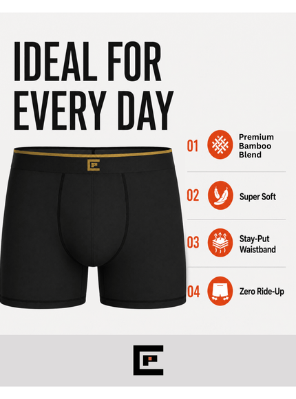 KissICON Soft Bamboo Boxers 6Pack Mens Breathable MoistureWicking Comfort