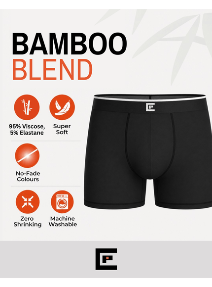 KissICON Soft Bamboo Boxers 6Pack Mens Breathable MoistureWicking Comfort