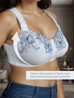 KissICON Soft Blue Flowers Fresh Embracing White Lingerie