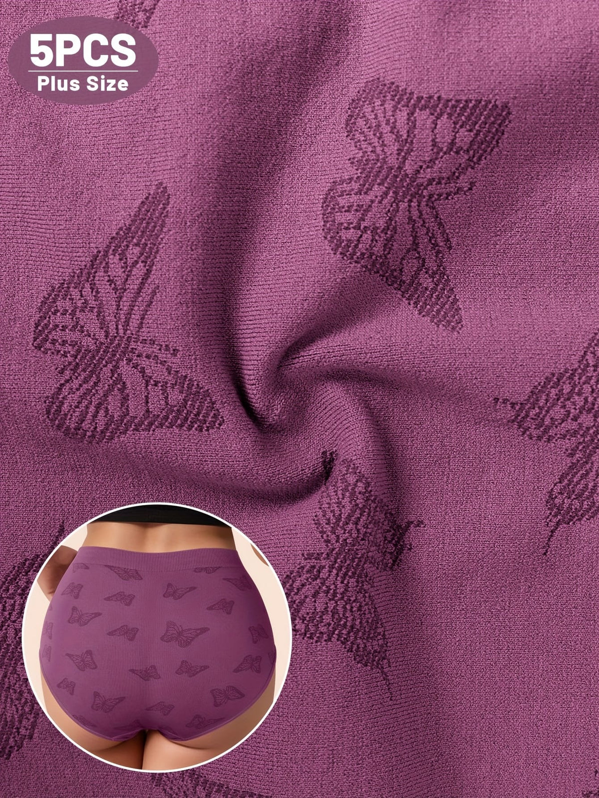 jkthpu-45 Soft Breathable Plus Size Minimalist Summer Briefs 5pc