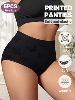 jkthpu-45 Soft Breathable Plus Size Minimalist Summer Briefs 5pc