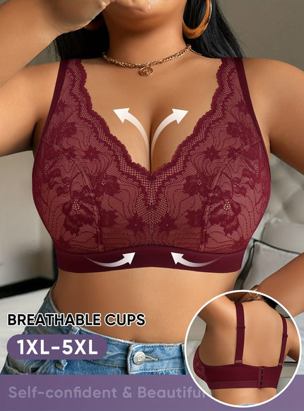 KissICON Soft Full Coverage Curve Lace Pushup Bra