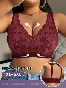 KissICON Soft Full Coverage Curve Lace Pushup Bra