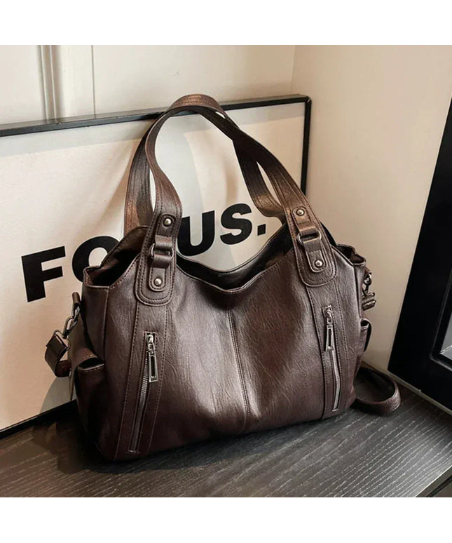 Dropshipman Soft Interior Compartment Shoulder Bags 2025 High Quality Contrasting Colors Bags for Women Fashion Zipper Pu Women's Handbags