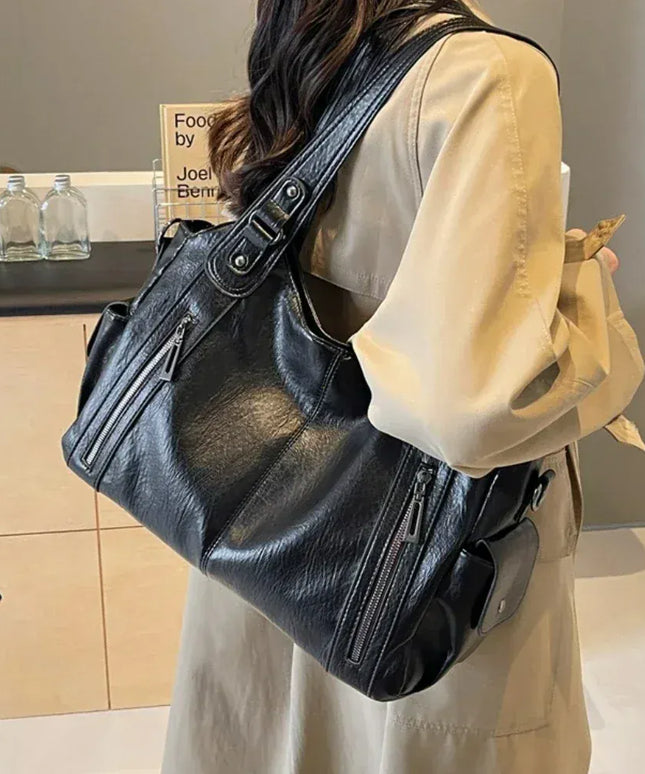 Dropshipman Soft Interior Compartment Shoulder Bags 2025 High Quality Contrasting Colors Bags for Women Fashion Zipper Pu Women's Handbags
