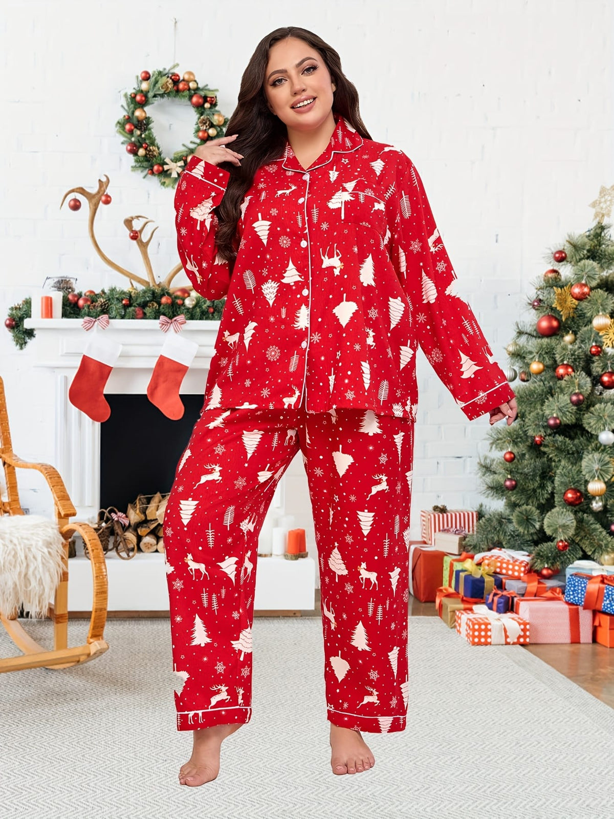 KissICON Soft Printed Cozy Pajamas