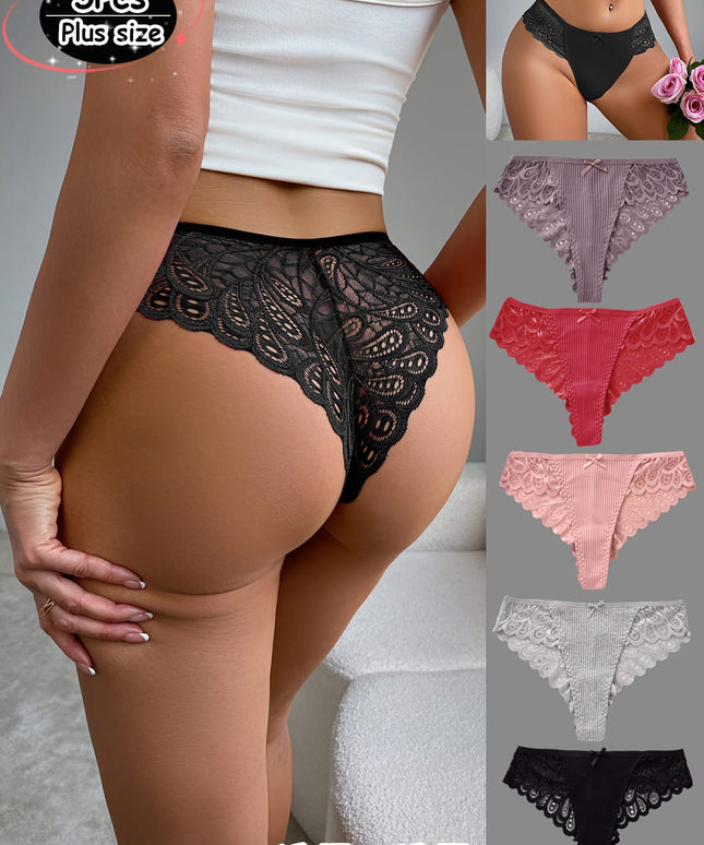 KissICON Soft Stretch Lace Lowwaist Thongs Elegant