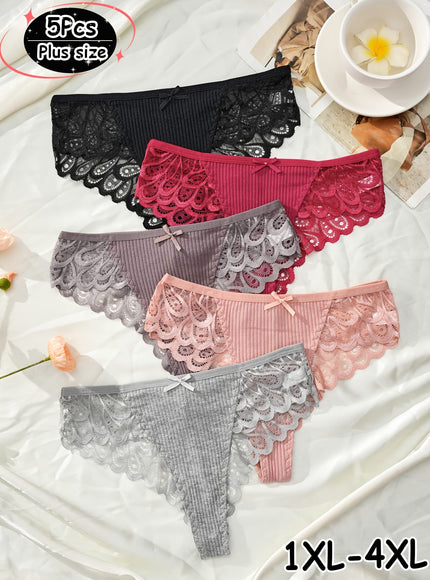 KissICON Soft Stretch Lace Lowwaist Thongs Elegant