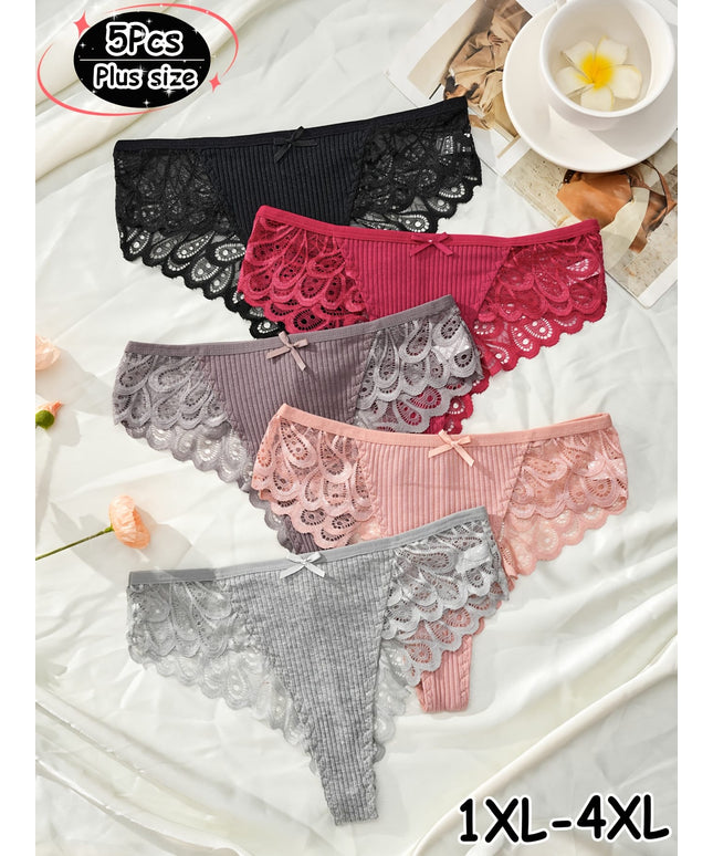 KissICON Soft Stretch Lace Lowwaist Thongs Elegant