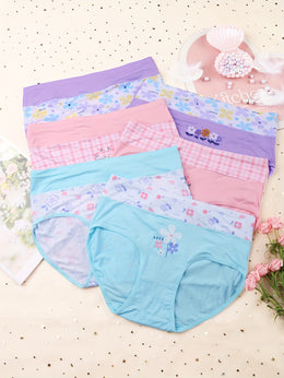 KissICON Soft Stretchy Printed Highwaisted Panty – 6pack