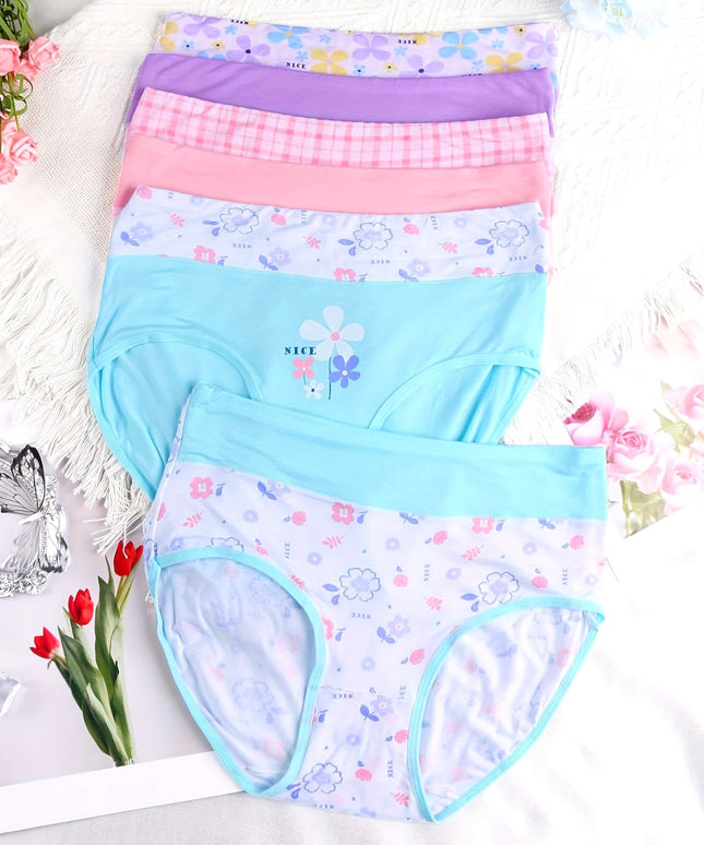 KissICON Soft Stretchy Printed Highwaisted Panty – 6pack