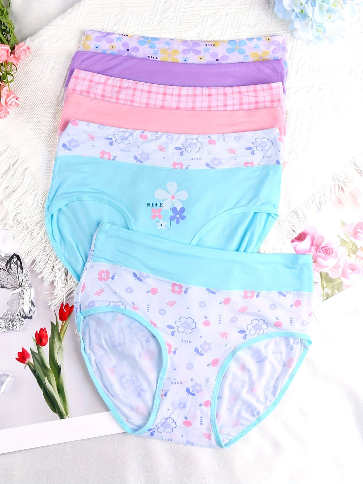 KissICON Soft Stretchy Printed Highwaisted Panty – 6pack