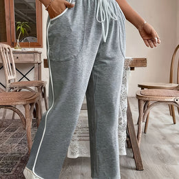 jkthpu-45 Space Gray / UK 16 Plus Size - Women'S Plus Size Elegant Contrast