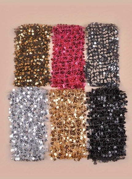 jkthpu-45 Sparkle  Style Versatile Sequined Embroidered Scarf