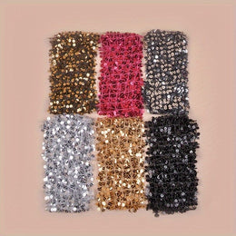 jkthpu-45 Sparkle  Style Versatile Sequined Embroidered Scarf