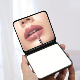 jkthpu-45 Sparkling Rhinestone Folding Makeup Mirror  Portable DualSided Beauty