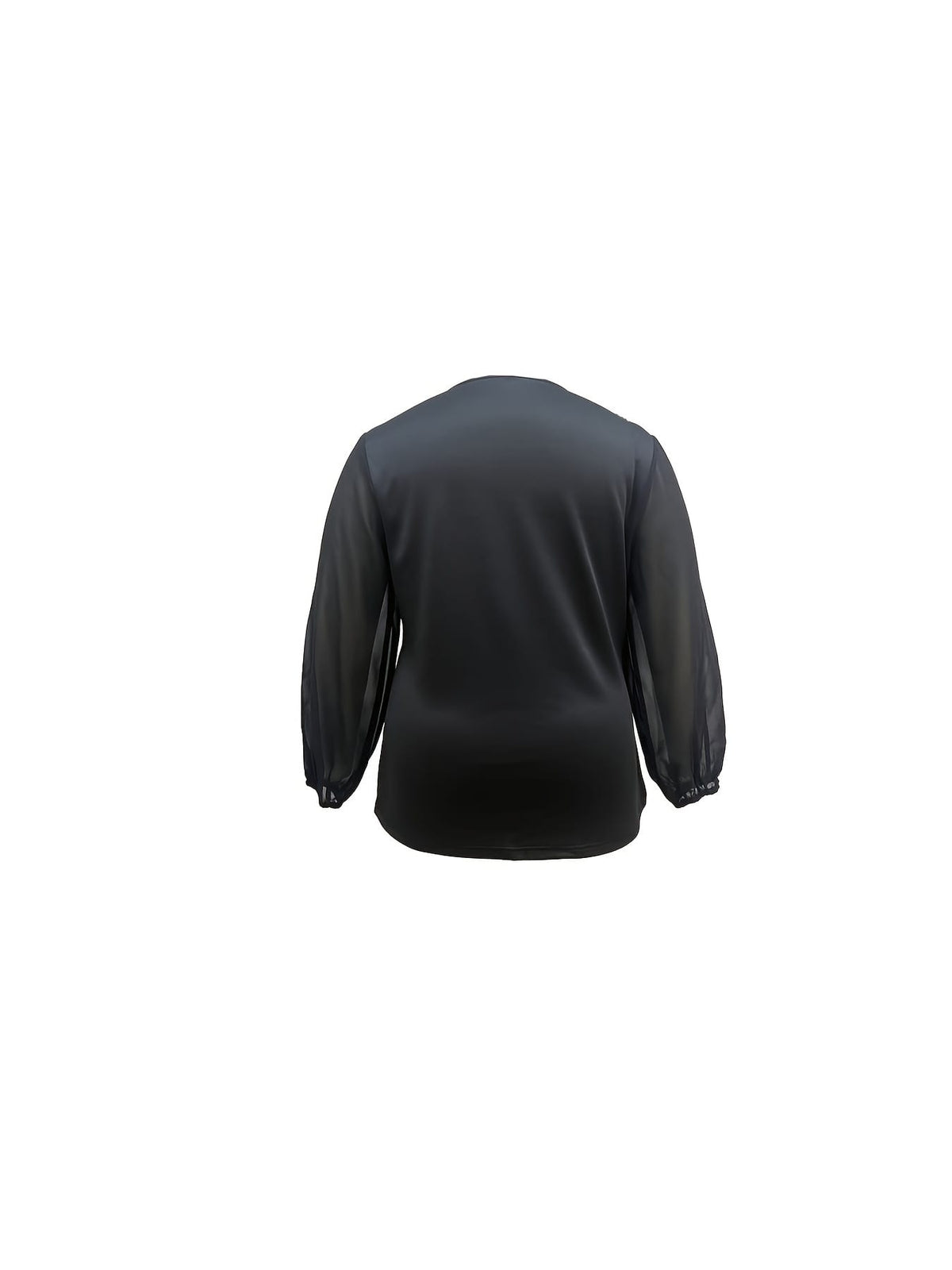 jkthpu-45 Sparkling Rhinestone Plus Size Black Top for Chic Style