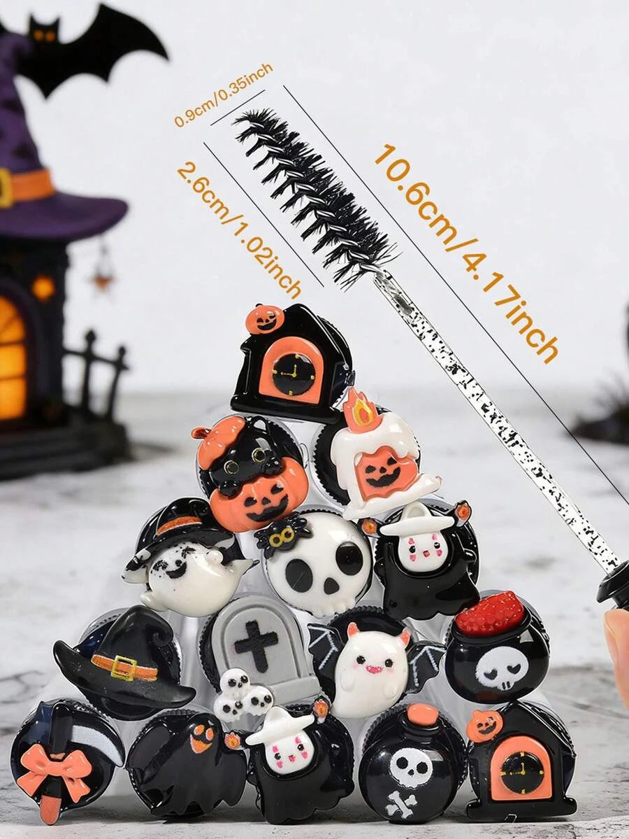 KissICON Spooky Halloween Themed Eyelash Spoolie Brushes Set