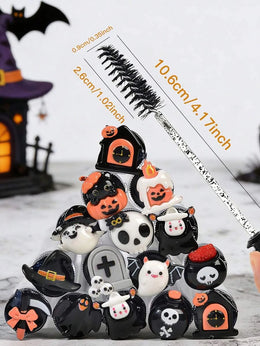 KissICON Spooky Halloween Themed Eyelash Spoolie Brushes Set