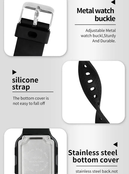 KissICON Sport Digital Watch For Men Women Waterproof Alarm