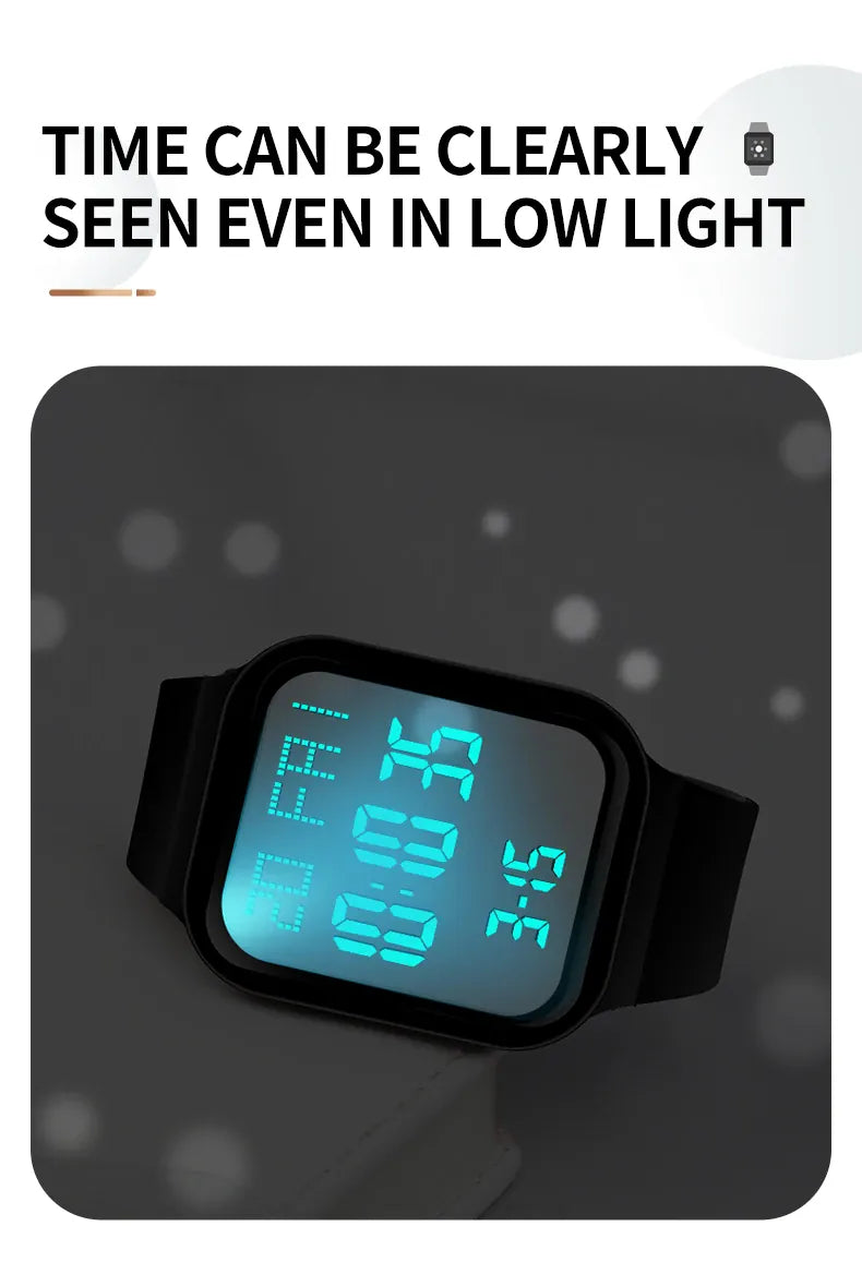 KissICON Sport Digital Watch For Men Women Waterproof Alarm