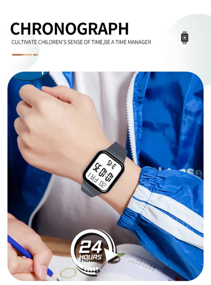 KissICON Sport Digital Watch For Men Women Waterproof Alarm