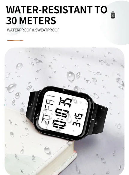 KissICON Sport Digital Watch For Men Women Waterproof Alarm