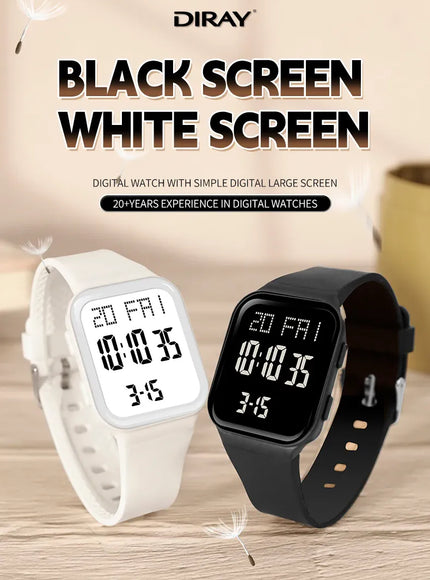KissICON Sport Digital Watch For Men Women Waterproof Alarm