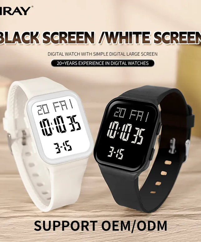 KissICON Sport Digital Watch For Men Women Waterproof Alarm