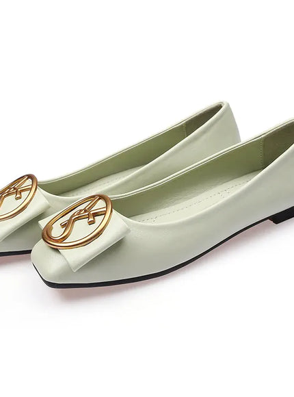 KissICON Spring Shallow Square Toe Flats Casual Shoes Women