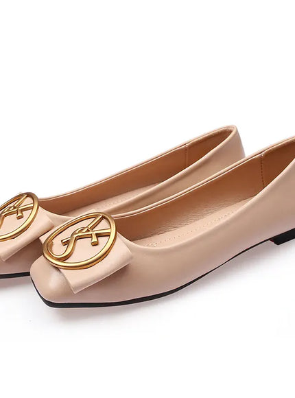KissICON Spring Shallow Square Toe Flats Casual Shoes Women