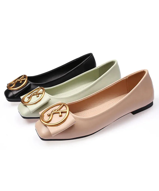 KissICON Spring Shallow Square Toe Flats Casual Shoes Women