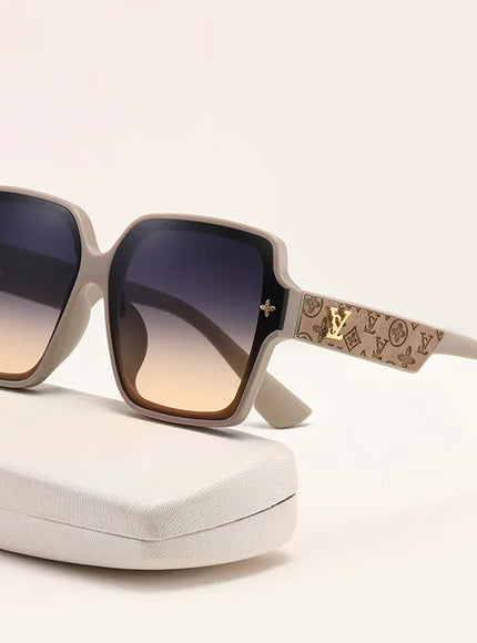 Dropshipman Square Frame Sunglasses – Women's UV Protection Large Frame All-Match