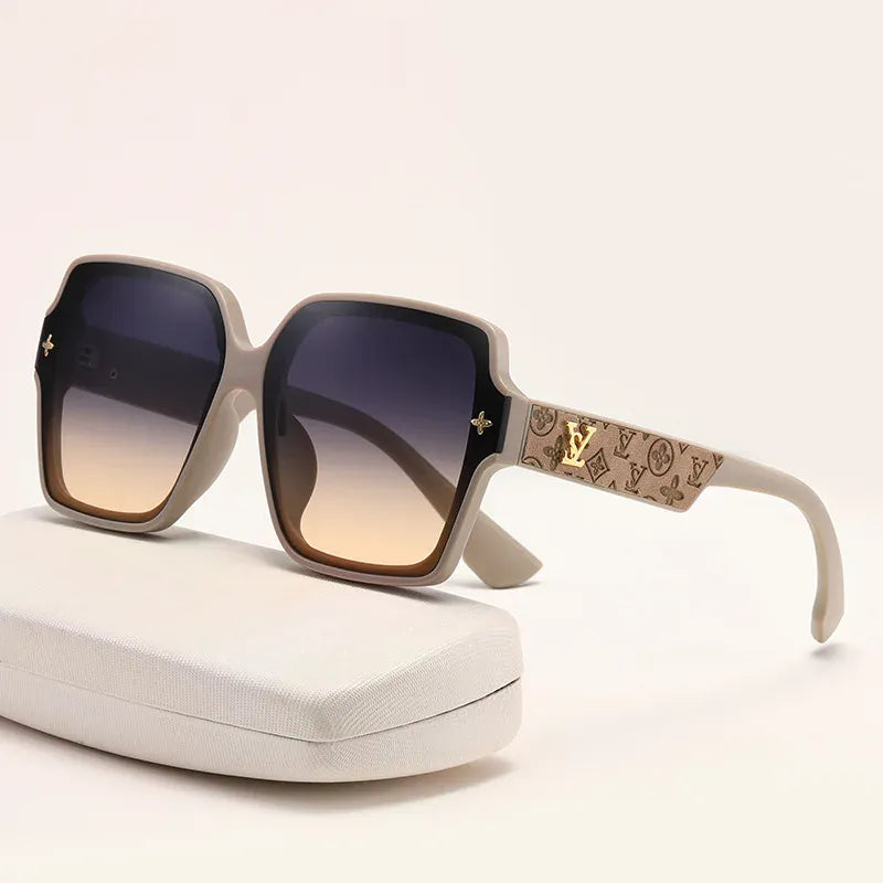 Dropshipman Square Frame Sunglasses – Women's UV Protection Large Frame All-Match