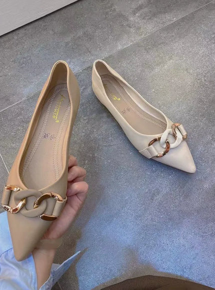 KissICON Square Toe Flat Shoes for Women Spring Autumn