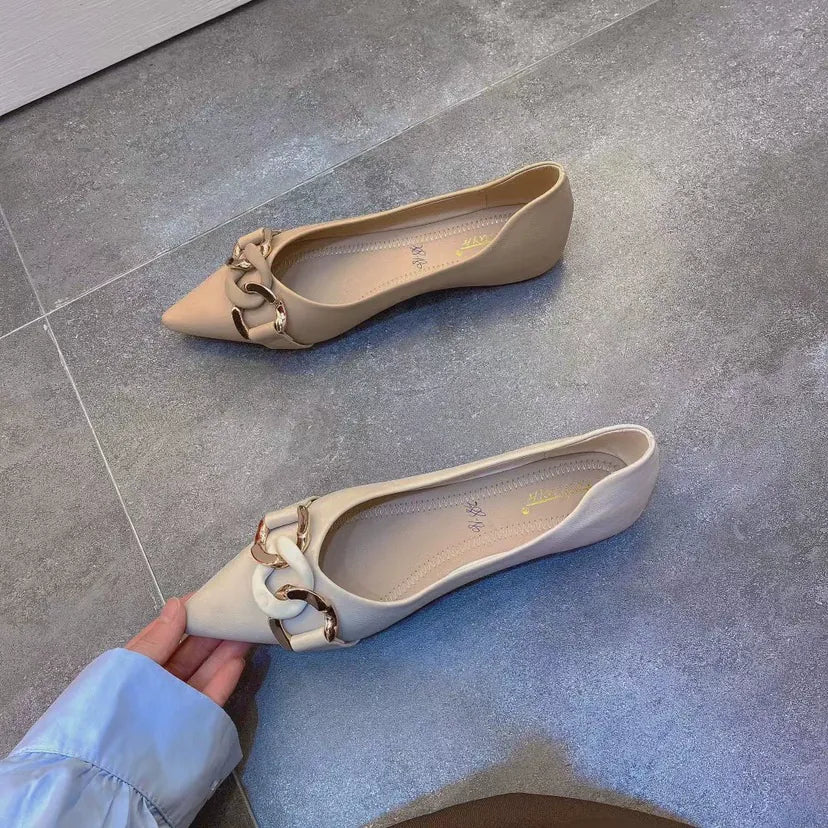KissICON Square Toe Flat Shoes for Women Spring Autumn