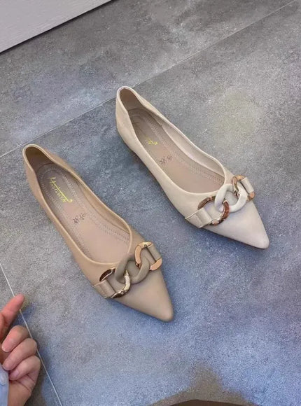 KissICON Square Toe Flat Shoes for Women Spring Autumn