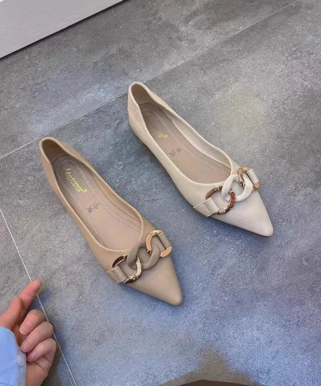 KissICON Square Toe Flat Shoes for Women Spring Autumn