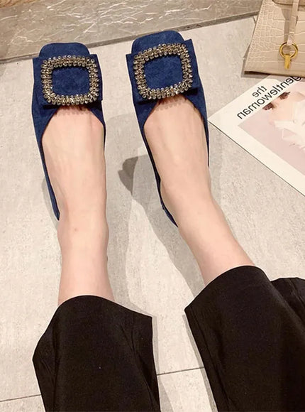KissICON Square toe flat shoes for women spring summer