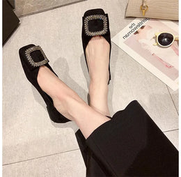 KissICON Square toe flat shoes for women spring summer