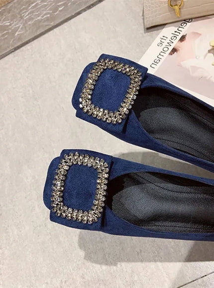 KissICON Square toe flat shoes for women spring summer