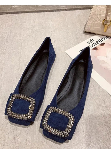 KissICON Square toe flat shoes for women spring summer