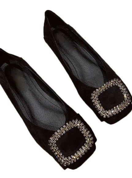 KissICON Square toe flat shoes for women spring summer