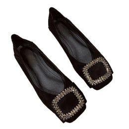 KissICON Square toe flat shoes for women spring summer