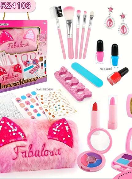 KissICON SR24106 pink Sparkling Christmas Year Girls Washable Nail Art