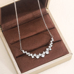 KissICON 💋 Sterling Silver 1 Carat Zircon Pendant Necklace - Sparkle