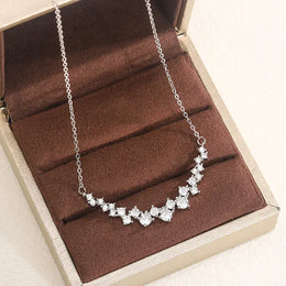 KissICON 💋 Sterling Silver 1 Carat Zircon Pendant Necklace - Sparkle