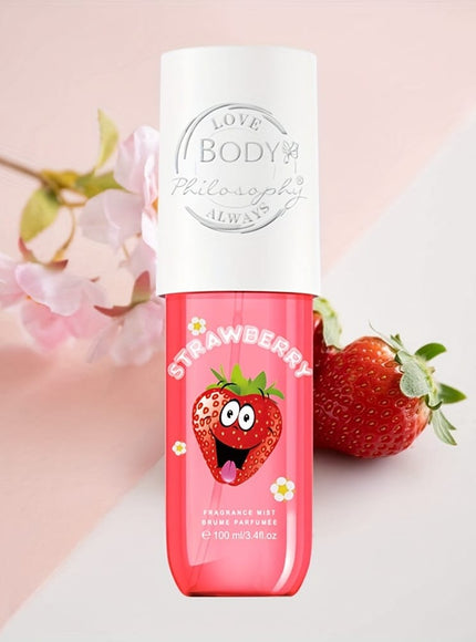 KissICON Strawberries Strawberry Bliss Hair And Body Mist Long Lasting