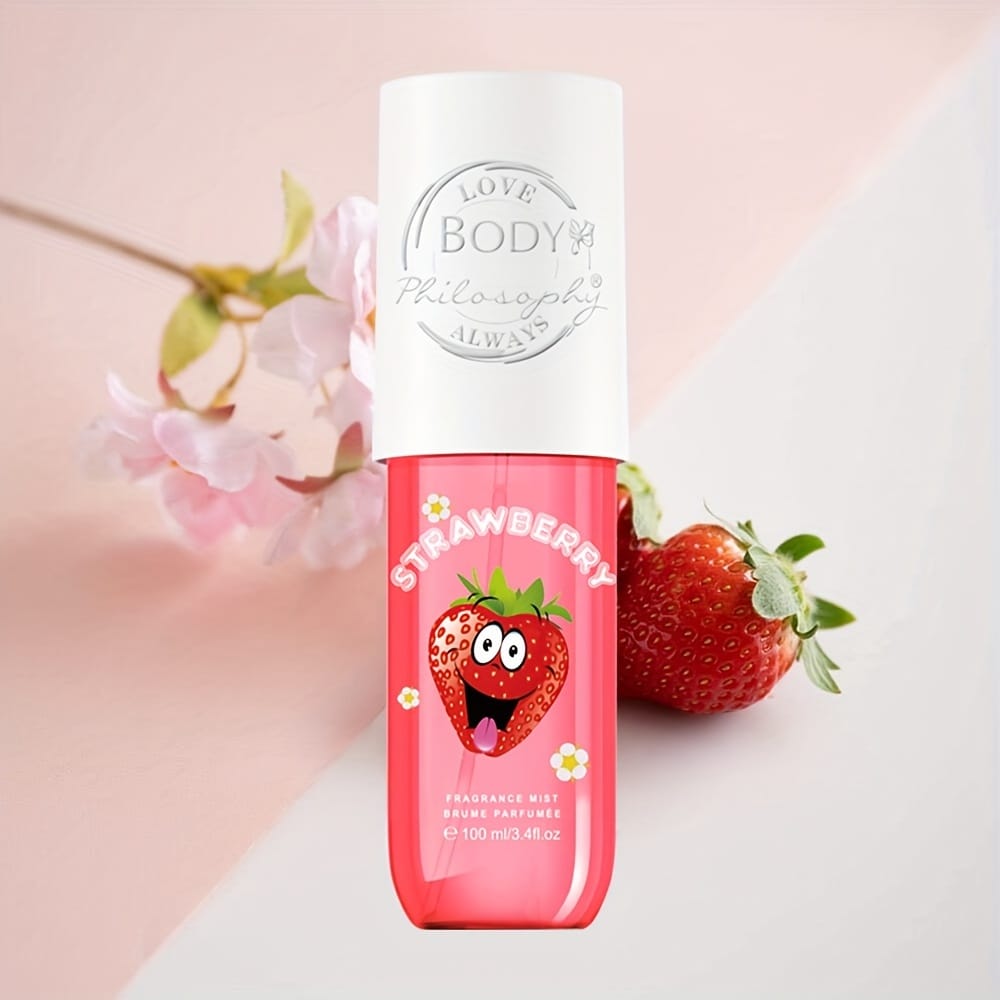 KissICON Strawberries Strawberry Bliss Hair And Body Mist Long Lasting