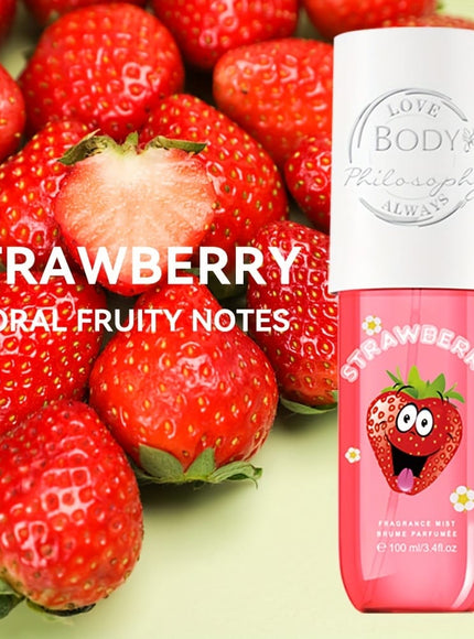 KissICON Strawberries Strawberry Bliss Hair And Body Mist Long Lasting